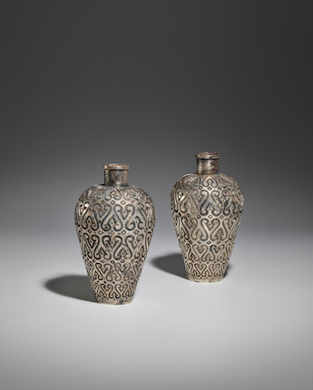 A PAIR OF 'RUYI' SILVER VASES, MEIPING Southern Song dynasty, 12th-13th century (2) image 1