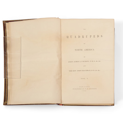 Audubon, John James (1785-1851) and the Rev. John Bachman (1790-1874) The Quadrupeds of North America, New York V.G. Audubon, 1849, 1851, 1854. image 4