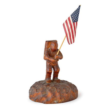 Carved Figure of Neil Armstrong on the Moon, United States, c. 1970. image 1