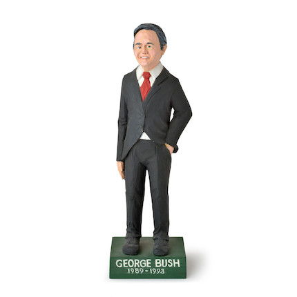 Carved Figure of George H.W. Bush, Gil Russell (b. 1948), Charlton, Massachusetts, 1998. image 1