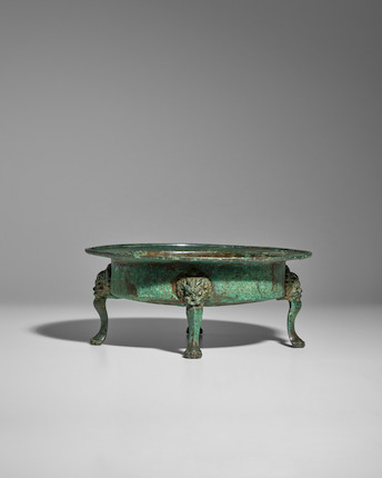 AN ANCIENT BRONZE FOOTED BRAZIER   Liao dynasty image 2
