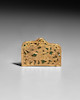 Thumbnail of A SMALL OPENWORK GOLD FOIL ON BRONZE PLAQUE Eastern Jin dynasty image 1