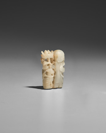 A WHITE JADE OPENWORK 'BOY' PENDANT Song dynasty image 2