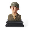 Thumbnail of Carved and Painted Life-sized Bust of George S. Patton, Armand LaMontagne (b. 1938), Scituate, Rhode Island, 1983. image 1