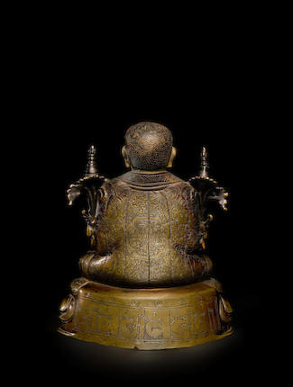 A SET OF COPPER ALLOY PORTRAITS DEPICTING THE FIVE PATRIARCHS OF THE SAKYA ORDER OF TIBETAN BUDDHISM (JETSUN GONGMA NGA) CENTRAL TIBET, TSANG PROVINCE, 15TH/16TH CENTURY image 17