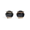 Thumbnail of A PAIR OF SMALL HENAN BLACK-GLAZED LIDDED JARS Song/Jin dynasty image 1