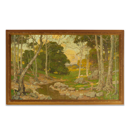 William Wendt (1865-1946) The Land of Heart's Desire 36 x 60 in. framed 41 1/2 x 65 1/2 in. image 3
