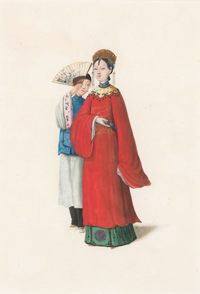 CHINESE ARTIST, C. 1805-1810 SIX FINE AND RARE STUDIES image 6