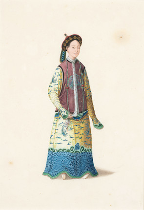 CHINESE ARTIST, C. 1805-1810 SIX FINE AND RARE STUDIES image 1