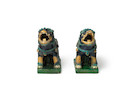 Thumbnail of A PAIR OF FAHUA GLAZED TEMPLE LIONS Ming dynasty (1368-1644) image 1