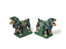 Thumbnail of A PAIR OF FAHUA GLAZED TEMPLE LIONS Ming dynasty (1368-1644) image 5