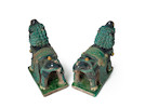 Thumbnail of A PAIR OF FAHUA GLAZED TEMPLE LIONS Ming dynasty (1368-1644) image 3