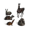 Thumbnail of A GROUP OF FIVE BRONZE ANIMALS  17th to 19th century (5) image 1
