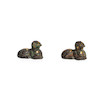 Thumbnail of A PAIR OF INLAID AND GILDED BRONZE TIGER WEIGHTS Han dynasty image 1