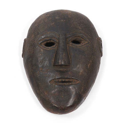 A Nepalese wood mask  ht. 9 1/4, wd. 7 in. image 1