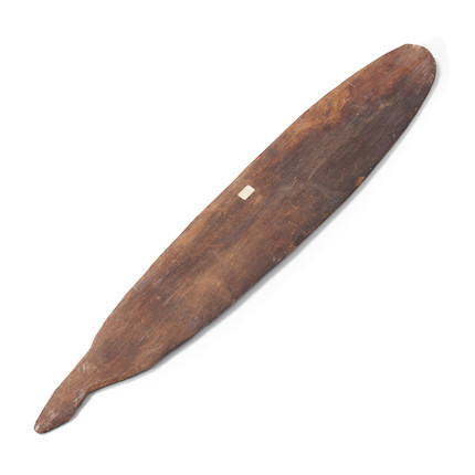 A New Guinea carved wood gope board lg. 27 1/2, wd. 5 in. image 3