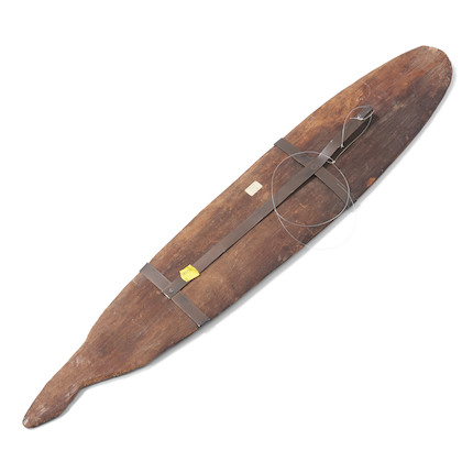 A New Guinea carved wood gope board lg. 27 1/2, wd. 5 in. image 2
