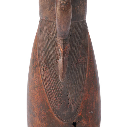 A Papua New Guinea ceremonial drum  ht. 17 1/4 in. image 2