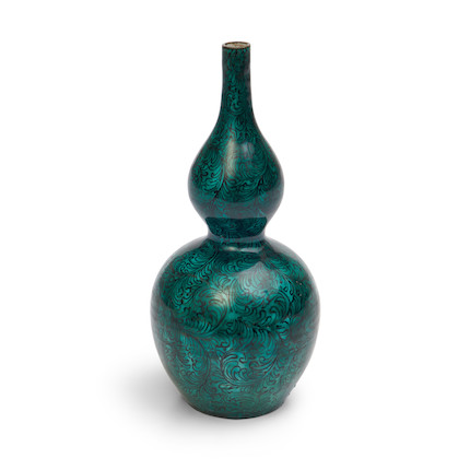 Ko-Kutani Double-gourd Bottle Vase image 1