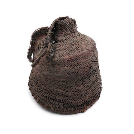 A New Guinea woven Yam mask ht. 12 1/4, wd. 10 1/2 in. image 3