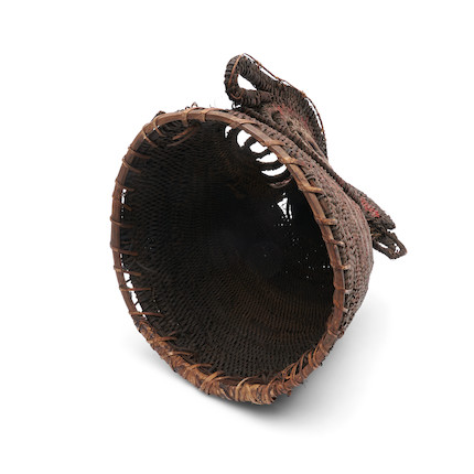 A New Guinea woven Yam mask ht. 12 1/4, wd. 10 1/2 in. image 2