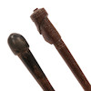 Thumbnail of Two Massim wood betel pestles lg. 9 3/4 and 7 1/4 in. image 2