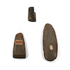 Thumbnail of Three Pacific stone adze blades lg. 6 1/2, 4 1/2, and 2 3/4 in. image 1