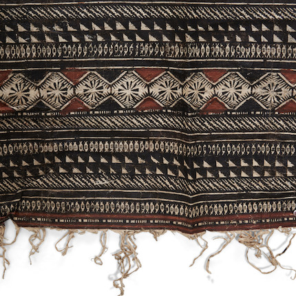 Large Fijian tapa cloth, masi kesa 68.8 x 94.4 in. image 2