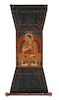 Thumbnail of A THANGKA OF A KAGYU LAMA TIBET, CIRCA 12TH CENTURY image 2