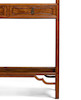 Thumbnail of A FINE AND RARE HUANGHUALI THREE-SHELF BOOKCASE, JIAGE Qing dynasty, 18th century image 3
