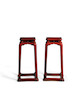Thumbnail of A PAIR OF TALL RED LACQUERED INCENSE STANDS, XIANGJI Late Ming/Early Qing, 17th century (2) image 4