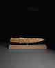 Thumbnail of A LARGE ARHAIC JADE RITUAL DAGGER AXE, GE Shang Dynasty image 1