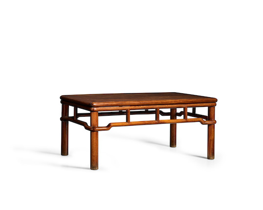 A HUANGHUALI RECTANGULAR LOW TABLE, KANGZHUO 17th/18th century image 1