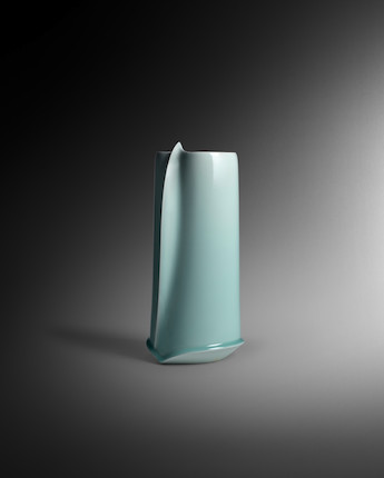 FUKAMI SUEHARU (1947-) Cylindrical Porcelain Vase, Clear Heisei era (1989-2019), 2000 image 1