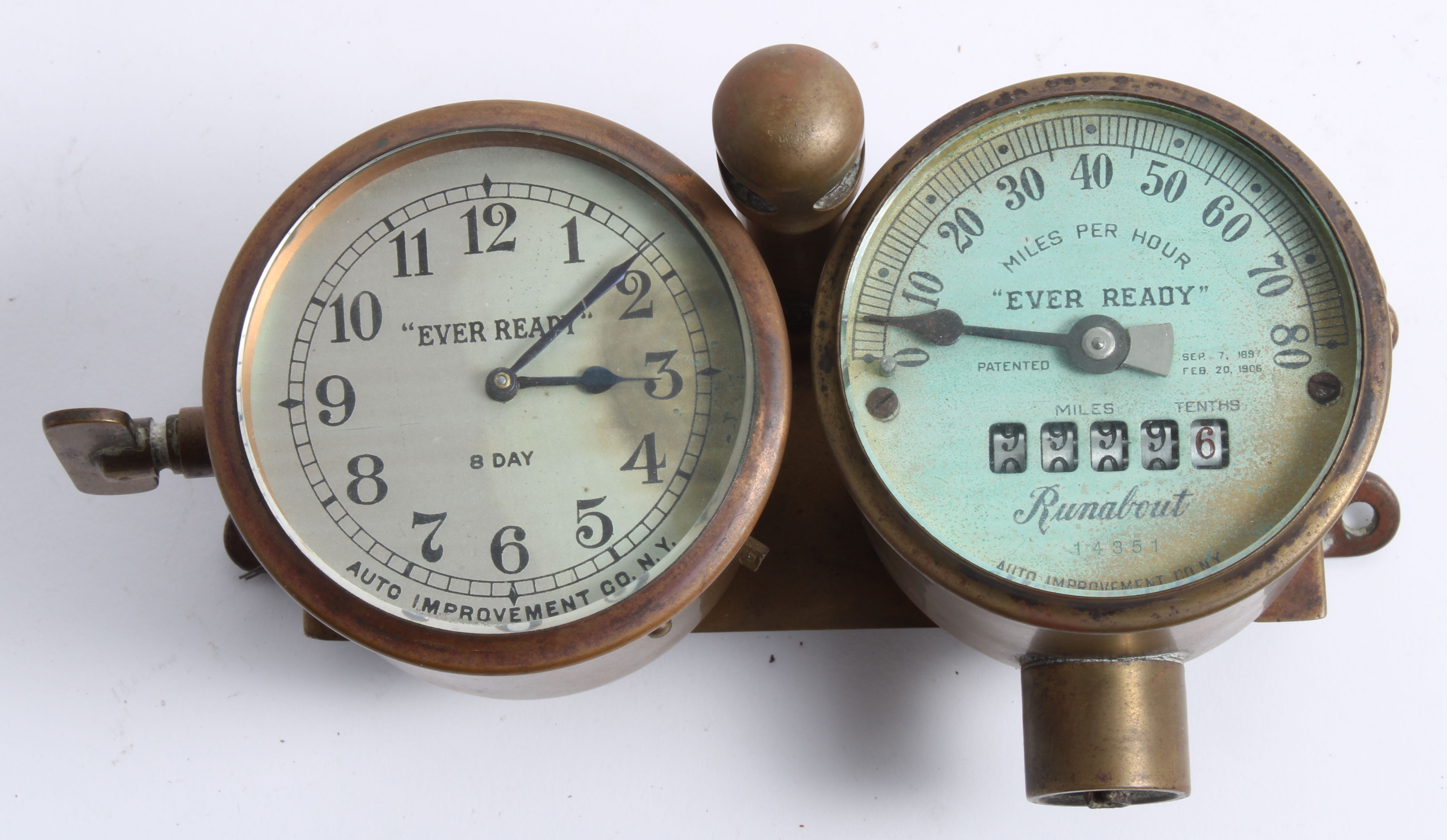 Dual Tag Instrument Bonhams Cars : A rare 'Ever Ready' dual instrument cluster by Auto ...
