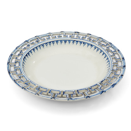 Wedgwood Mared Pattern Pearlware Bowl and Dish, England, early 19th century, image 2