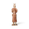 Thumbnail of AN UNUSUAL PAINTED POTTERY FIGURE OF AN ATTENDANT  Tang dynasty image 2