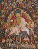 Thumbnail of A THANGKA OF MILAREPA TIBET, 15TH/16TH CENTURY image 2