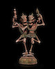 Thumbnail of A POLYCHROMED WOOD FIGURE OF CHITIPATI TIBET, 19TH CENTURY image 1