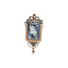 Thumbnail of A GOLD, SILVER-TOPPED GOLD, CULTURED PEARL AND DIAMOND CAMEO PENDANT BROOCH image 1