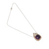 Thumbnail of A PLATINUM, GOLD, SILVER-TOPPED GOLD, AMETHYST AND DIAMOND PENDANT NECKLACE image 2