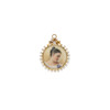 Thumbnail of A GOLD, CULTURED PEARL AND DIAMOND PORTRAIT PENDANT BROOCH image 1