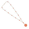 Thumbnail of A GOLD, CORAL AND DIAMOND NECKLACE image 1