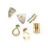 Thumbnail of THREE PAIRS OF GOLD, SILVER AND HARDSTONE EARRINGS image 2