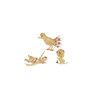 Thumbnail of THREE GOLD, CULTURED PEARL AND GEM-SET BIRD BROOCHES image 1
