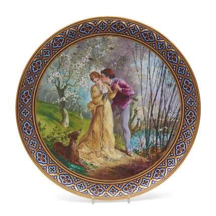 Hand Painted Earthenware Charger, France, late 19th century, image 1