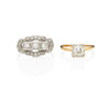 Thumbnail of TWO BI-COLOR GOLD, WHITE GOLD AND DIAMOND RINGS image 1