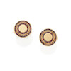 Thumbnail of LUCIEN PICCARD A PAIR OF GOLD AND GARNET CUFFLINKS image 1