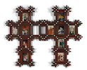 Thumbnail of Outsider Art Wood and Glass Frame image 1