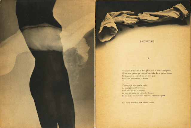 MAN RAY'S SURREALIST PHOTOS. MAN RAY (EMMANUEL RADNITZKY). 1890-1976; and PAUL ÉLUARD. 1895-1952. Facile. Paris Éditions G.L.M., 1935. image 2